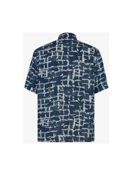 Camisa con estampado Fendi azul