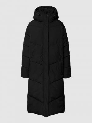 Czarny pikowany płaszcz z kapturem Jake*s Collection