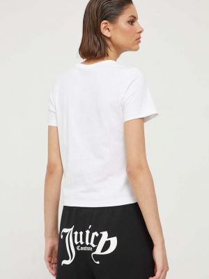 Tricou din bumbac Juicy Couture alb