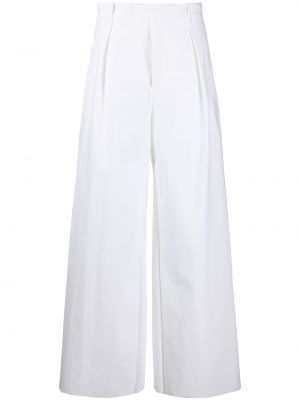 Pantalones de cintura alta bootcut Bottega Veneta blanco