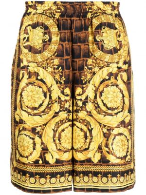 Bermude de mătase cu imagine Versace