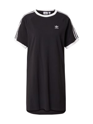 Relaxed рокля на райета Adidas Originals черно