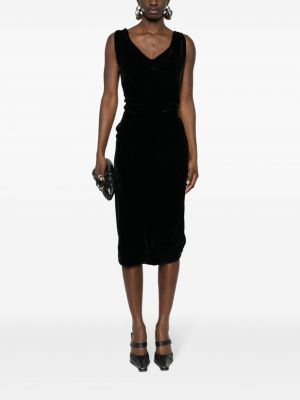 Sametové šaty Vivienne Westwood Pre-owned černé