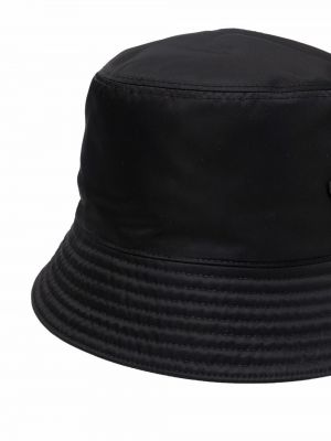 Kožený klobouk Prada černý