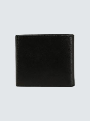 Kožená peňaženka Prada čierna