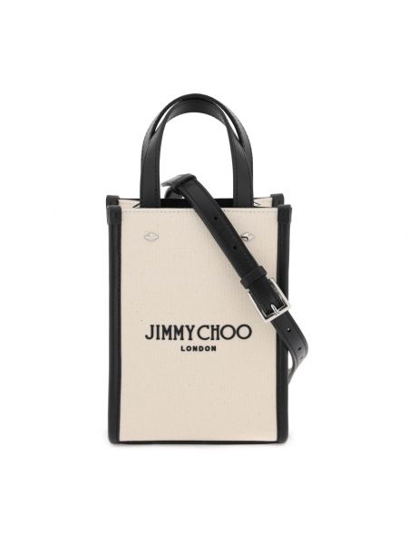 Leder shopper handtasche mit print mit taschen Jimmy Choo