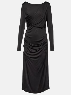 Sukienka midi z dżerseju Dries Van Noten czarna