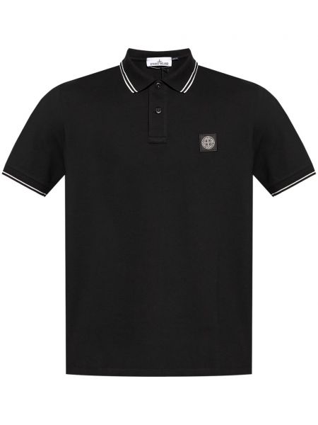 Polo yaka tişört Stone Island siyah