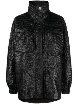 Kožna jakna Versace crna