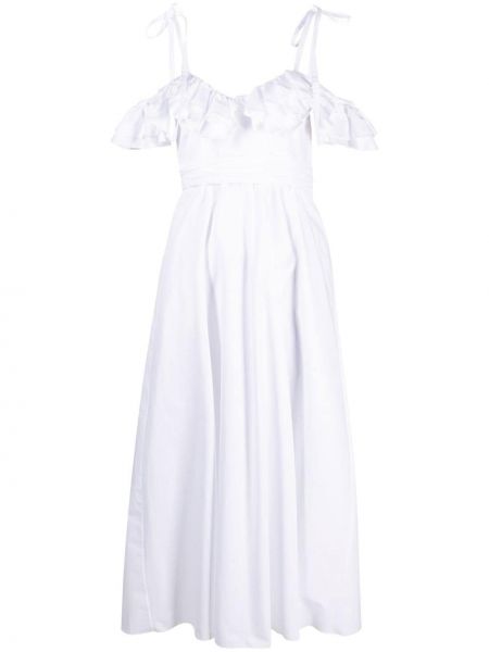 Κοκτέιλ φόρεμα με βολάν Giambattista Valli λευκό