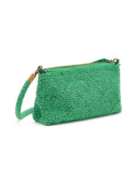 Mini bolso con bordado con cuentas Maliparmi verde