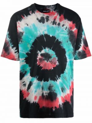 Camiseta con estampado tie dye Mauna Kea negro