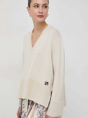 Gyapjú pulóver Beatrice B bézs