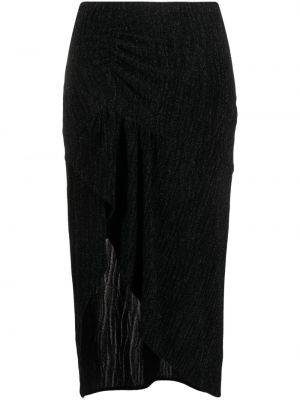 Asymetrické midi sukně Iro černé