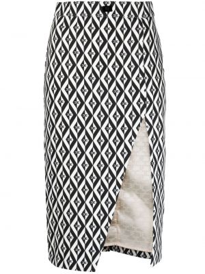 Kockovaná midi sukňa s vzorom argyle Elisabetta Franchi