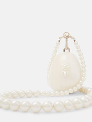 Clutch somiņa ar pērļu Simone Rocha balts
