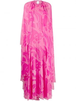 Вечерна рокля бродирана с пейсли десен Etro розово