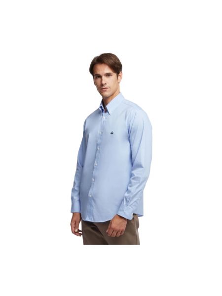 Chemise à boutons col boutonné Brooks Brothers bleu