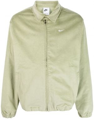 Kordbársony hímzett dzseki Nike zöld
