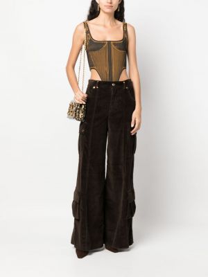 Velvetist sirged püksid Dolce & Gabbana pruun