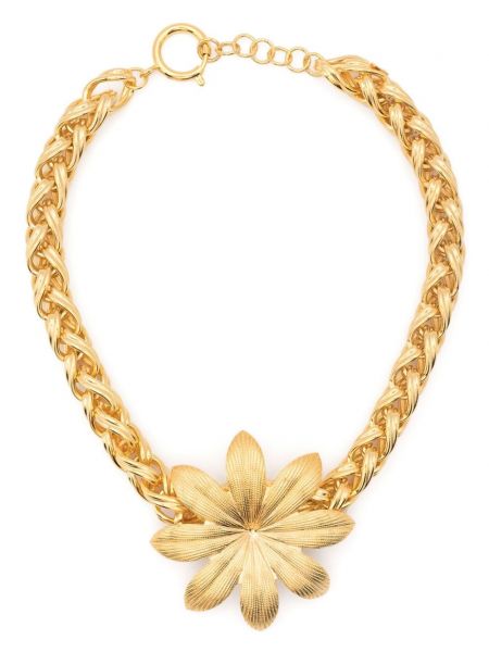 Kvetinový náhrdelník Destree zlatá