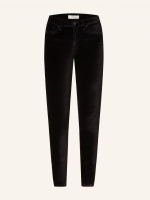 Aksamitne jeansy skinny Reiss czarne