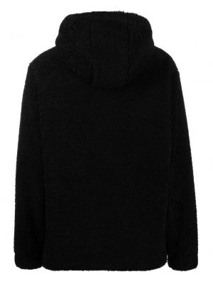 Mikina s kapucí na zip Helmut Lang černá