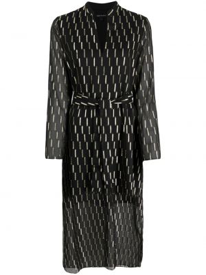 Вечерна рокля с принт Armani Exchange черно