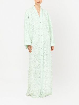 Vestido largo de flores Dolce & Gabbana verde