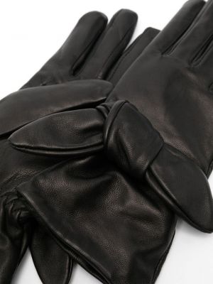 Rękawiczki z kokardką skórzane Bimba Y Lola czarne