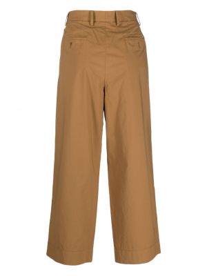 Pantalon droit en coton Incotex marron