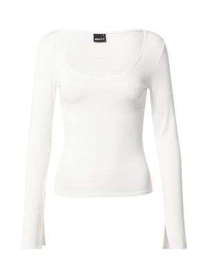 Marškinėliai ilgomis rankovėmis Gina Tricot balta