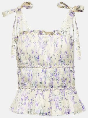 Top s cvetličnim vzorcem Polo Ralph Lauren bela