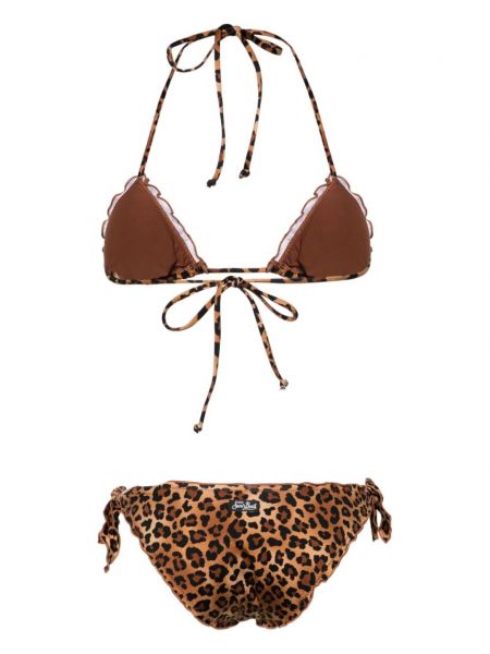 Bikini mit print mit leopardenmuster Mc2 Saint Barth braun