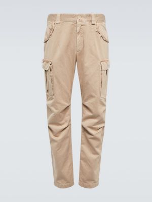 Pantaloni cargo di cotone Dolce&gabbana beige