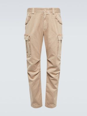 Pantalones cargo de algodón Dolce&gabbana beige