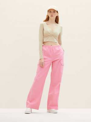 Kalhoty Tom Tailor Denim růžové