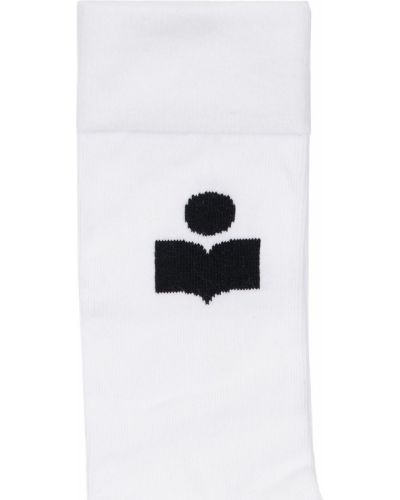 Bavlnené ponožky Isabel Marant biela