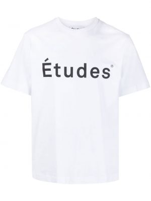 T-shirt à imprimé Etudes blanc