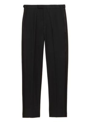 Mens M&S Collection The Ultimate Tailored Fit Trousers - Black, Black M&s Collection