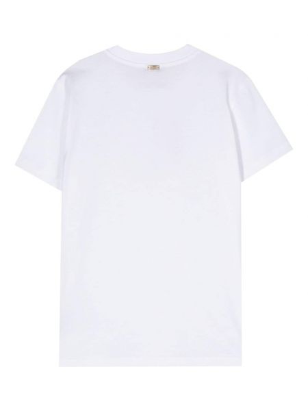 Raštuotas medvilninis marškinėliai Herno balta
