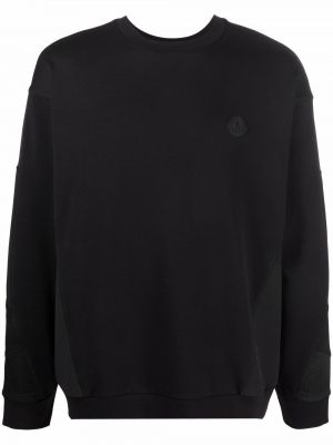 Mesh bomull sweatshirt Moncler svart