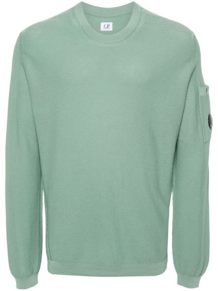 Bombažni pulover C.p. Company zelena