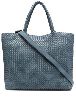 Плетени шопинг чанта Officine Creative синьо
