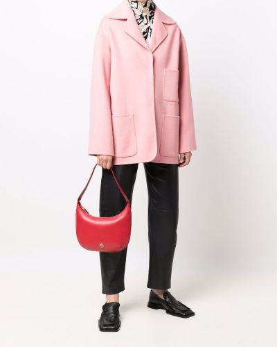Camisa de lana de cachemir de fieltro Odeeh rosa