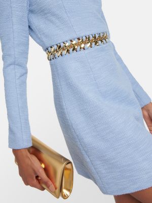 Mini šaty s dlhými rukávmi Rebecca Vallance modrá