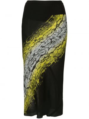 Falda midi con estampado abstracto Rick Owens marrón