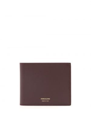 Kožená peňaženka Ferragamo hnedá