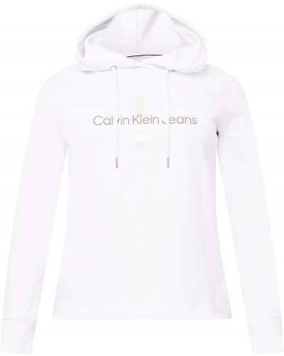 Mikina Calvin Klein Jeans Curve biela