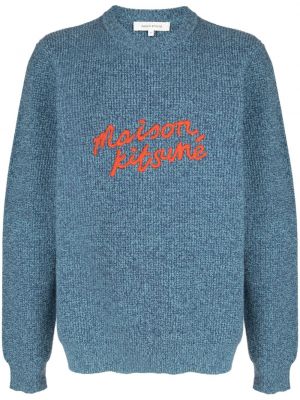 Vilnonis siuvinėtas megztinis Maison Kitsuné